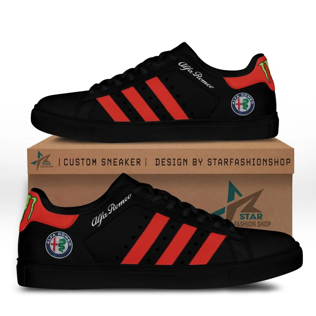 Retro Sports Car Fans Gift Skate Shoes, Sneaker All Over Print Gift For Retro Sports Car Lovers CAR58021925001 - Black