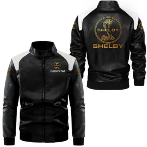Car Fans Gift Leather Jacket, Black and White Leather Jacket For Car Enthusiasts CAR0801062307