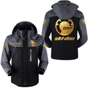 Car Fans Gift Outdoor Charging Suit, Hooded Fleece Long Jacket Exclusive Logo For Car Enthusiants, Custom Name HFLJ0112312123 - Black
