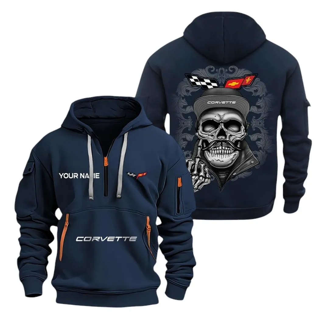 Speed Car Fans Gift Hoodie Half Zipper, Hoodie All Over Print Gift For Speed Car Fan CAR166022625132 - Navy