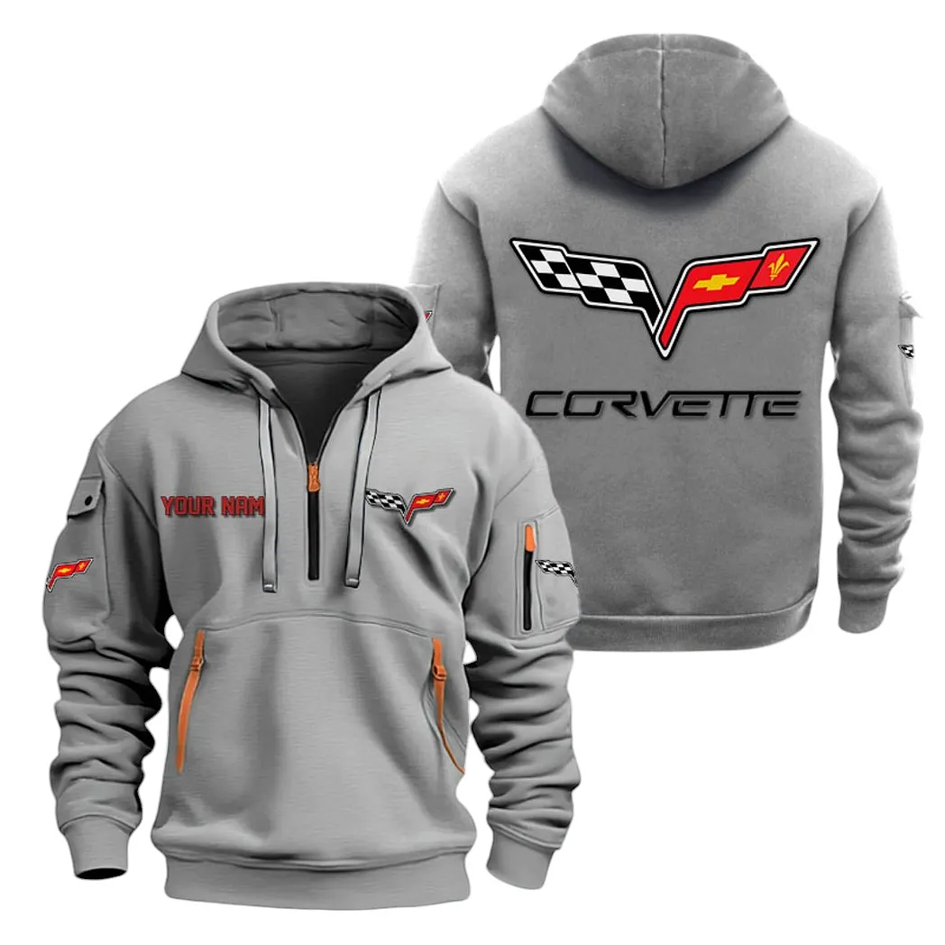 Speed Car Fans Gift Hoodie Half Zipper, Hoodie All Over Print Gift For Speed Car Lovers CAR20022125706 - Gray