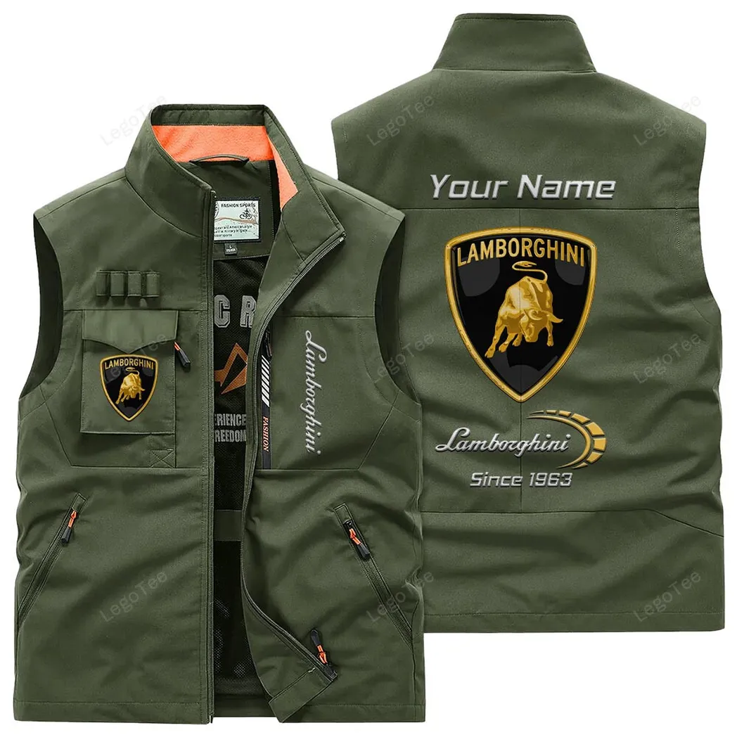 Speed Car Fans Gift Outdoor Sleeveless Vest, Gift For Speed Car Enthusiasts, Custom Name - Army Green CAR131021325685-1