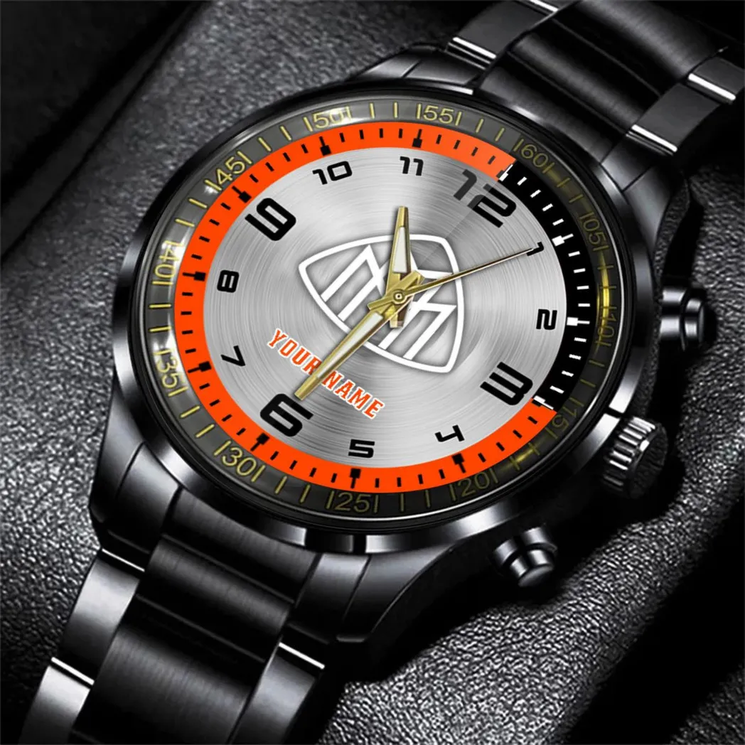 Speed Car Fans Gift Stainless Steel Watch, Men Watch All Over Print Gift For Watch Speed Car - Orange DCAR478282026