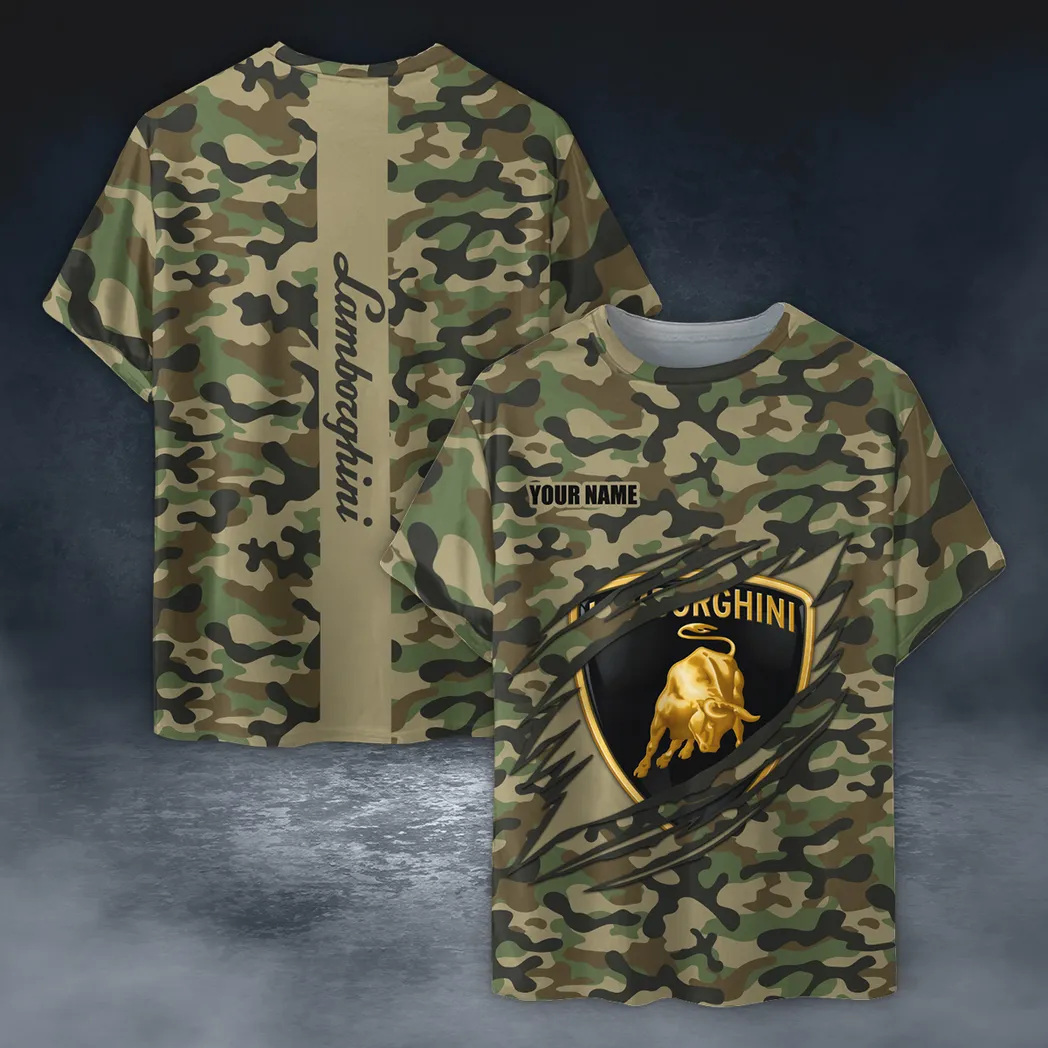Speed Car Fans Gift T-Shirt, Shirt Camo Style Gift For Car Enthusiasts, Custom Name CAR210040825714