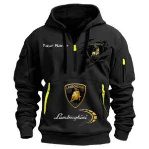 Speed Car Half Zip Hoodie CAR113021425803, Best Gift for Him, Husband, Boyfriend - Black