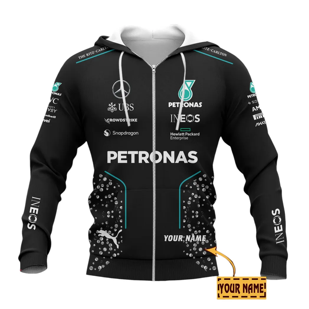 Speed Car PETRONAS Fans Gift Zipper Hoodie, Hoodie Zip All Over Print Gift For Car Enthusiasts Speed Car PETRONAS CAR41304142502