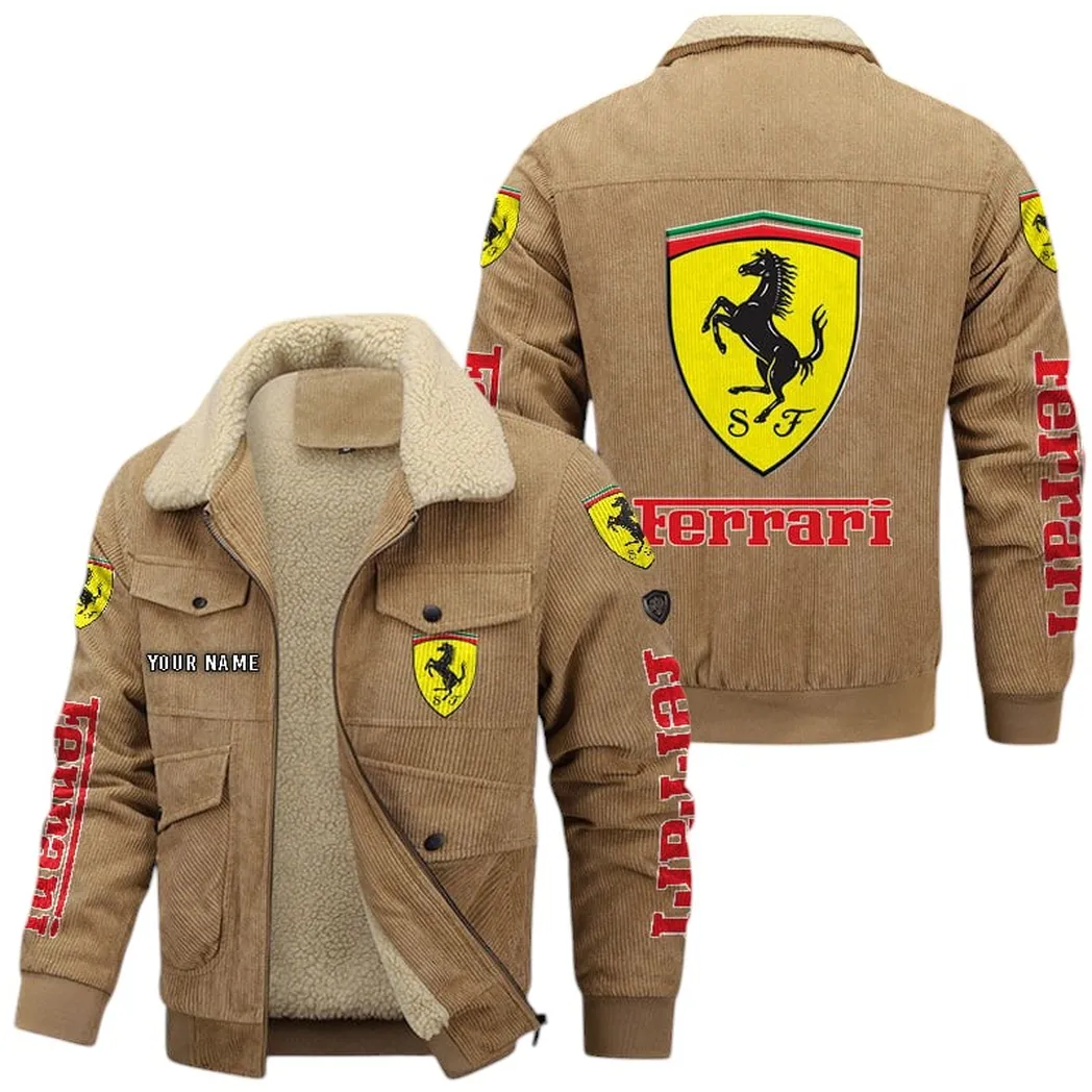 Sport Car Fans Gift Corduroy Jacket, Jacket All Over Print Gift For Sport Car Lovers CAR42022225557 - Khaki