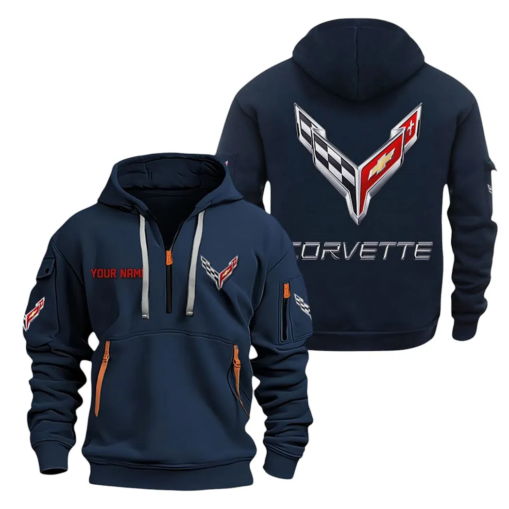 Sport Car Fans Gift Hoodie Half Zipper, Hoodie All Over Print Gift For Sport Car Lovers CAR20022125687 - Navy