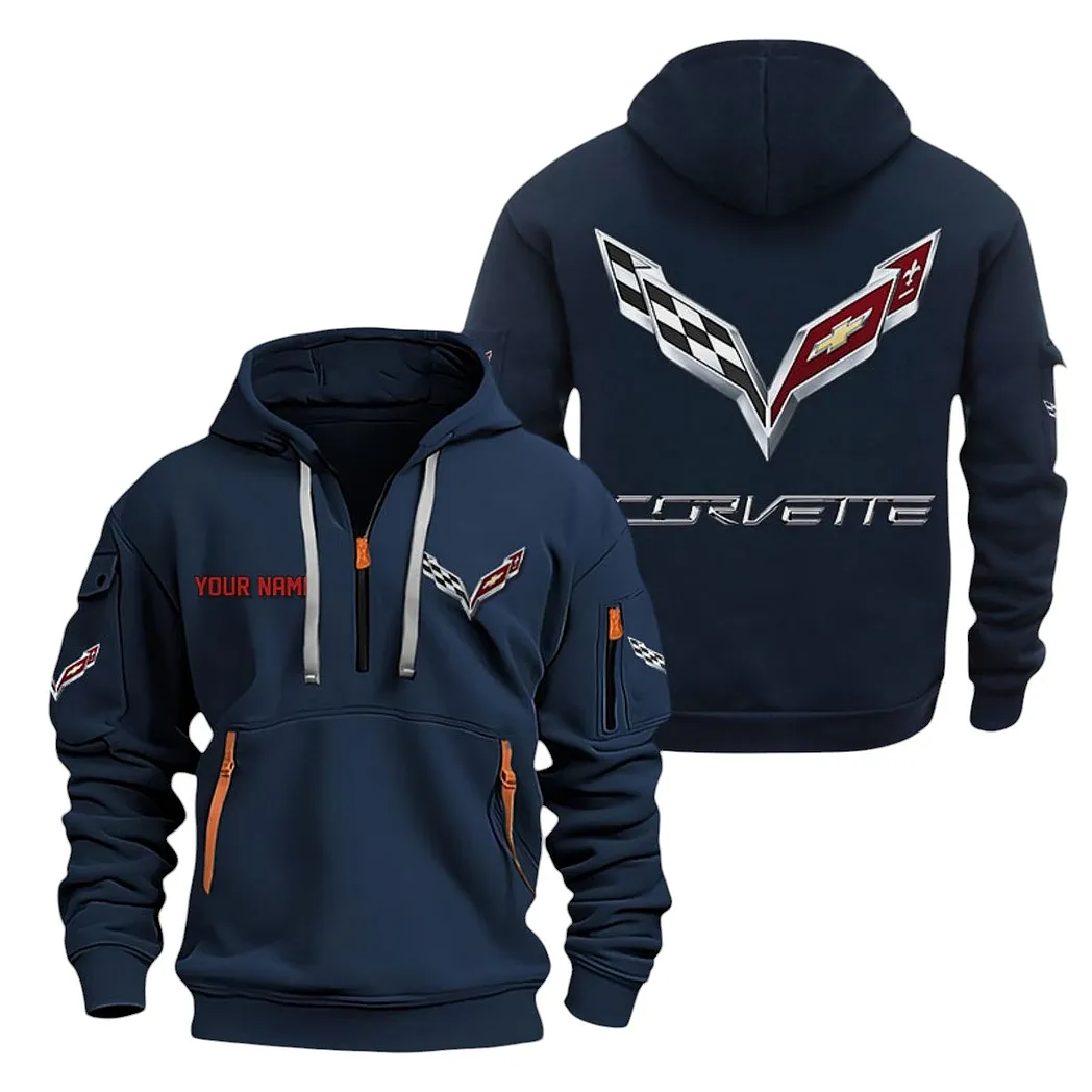 Sport Car Fans Gift Hoodie Half Zipper, Hoodie All Over Print Gift For Sport Car Lovers CAR20022125696 - Navy