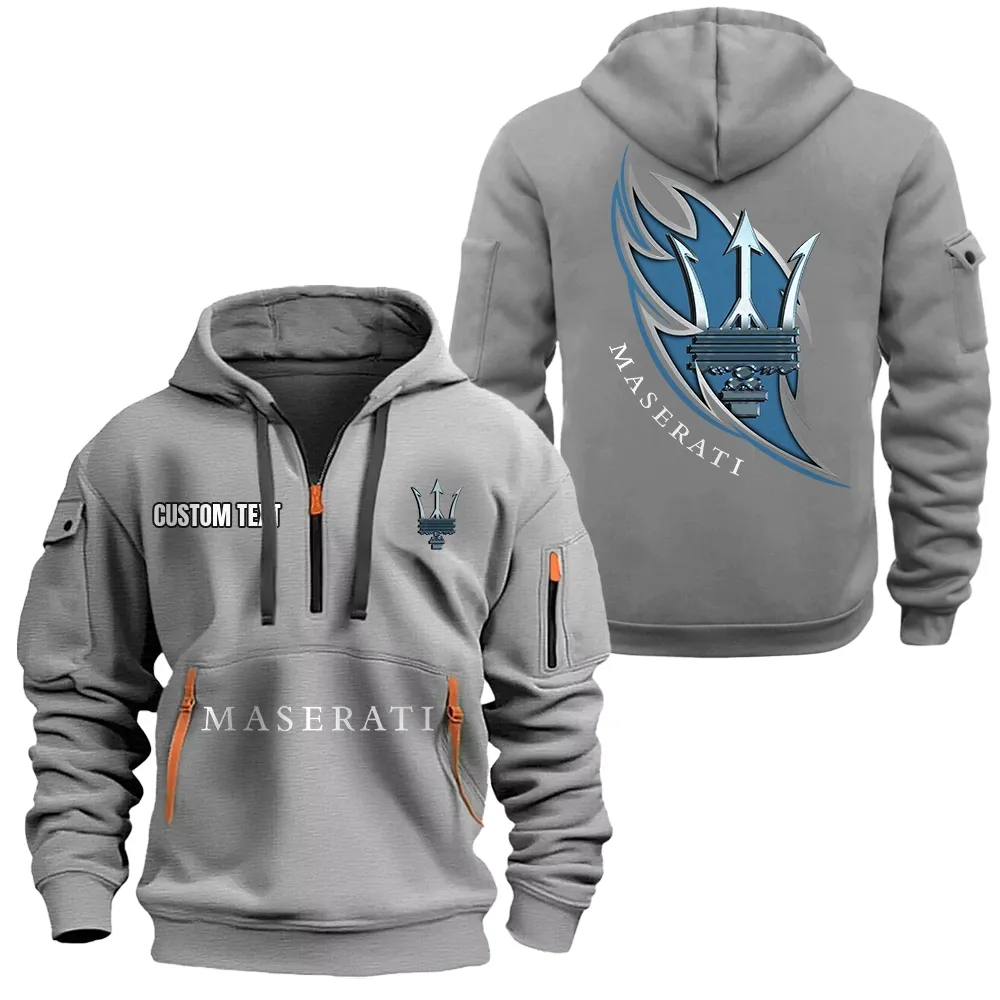 Sports Car Fans Gift Hoodie Half Zipper, Hoodie All Over Print Gift For Car Lover CAR1701112126 - Gray