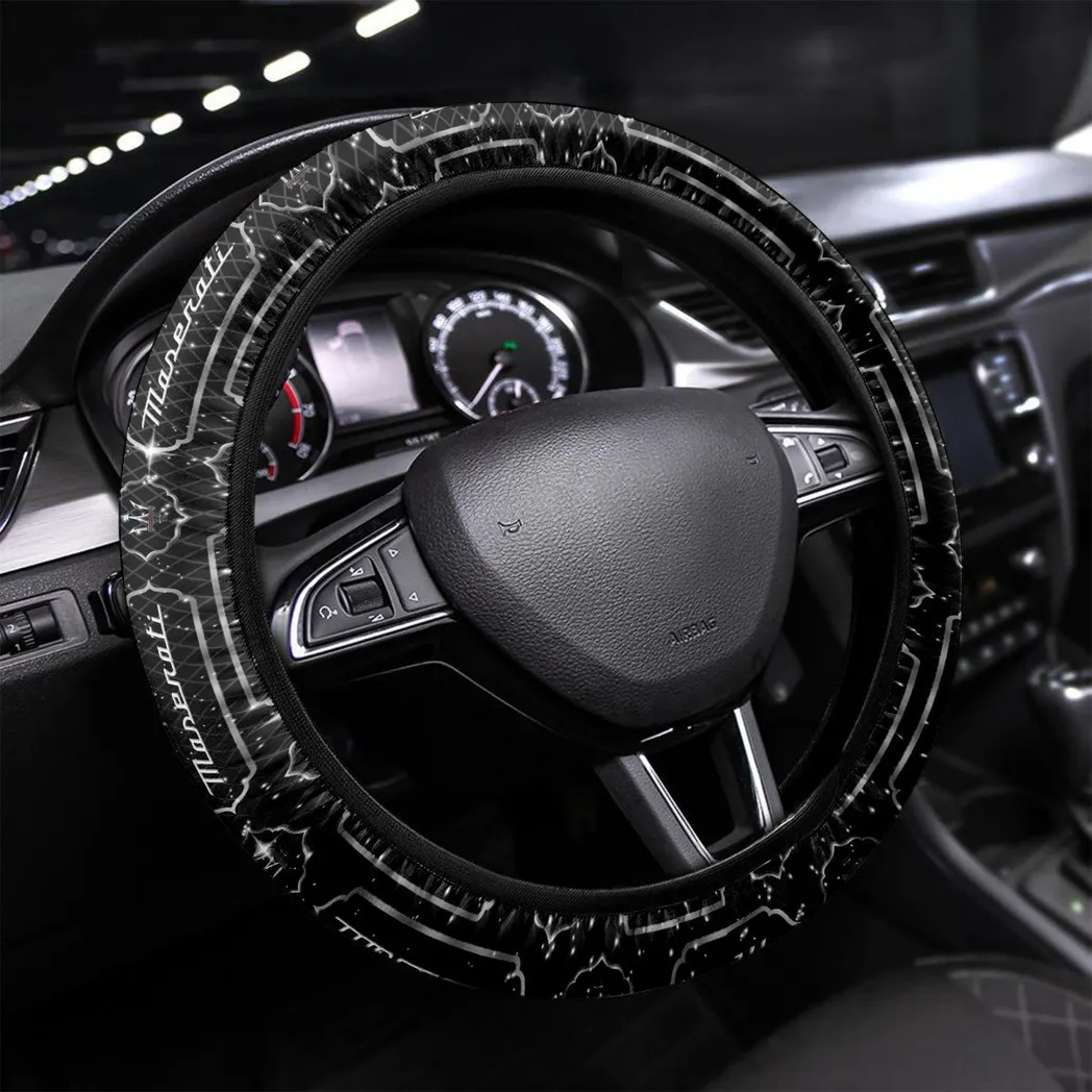 Sports Car Fans Gift Steering Wheel Cover, Wheel Protector All Over Print Gift For Car Owner - White CAR55021425311