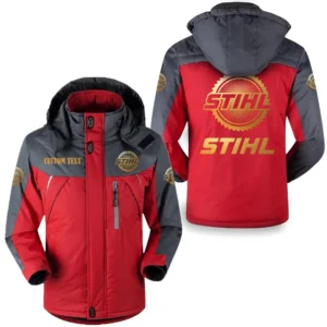Car Fans Gift Outdoor Charging Suit, Hooded Fleece Long Jacket Exclusive Logo For Car Enthusiants, Custom Name HFLJ0112312127 - Red