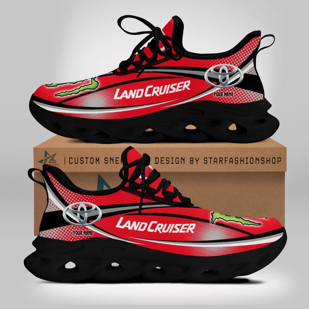 SUV Fans Gift Max Soul Shoes, Sport Sneakers All Over Print For Car   Land Cruiser Owner CAR79022425129 - Black