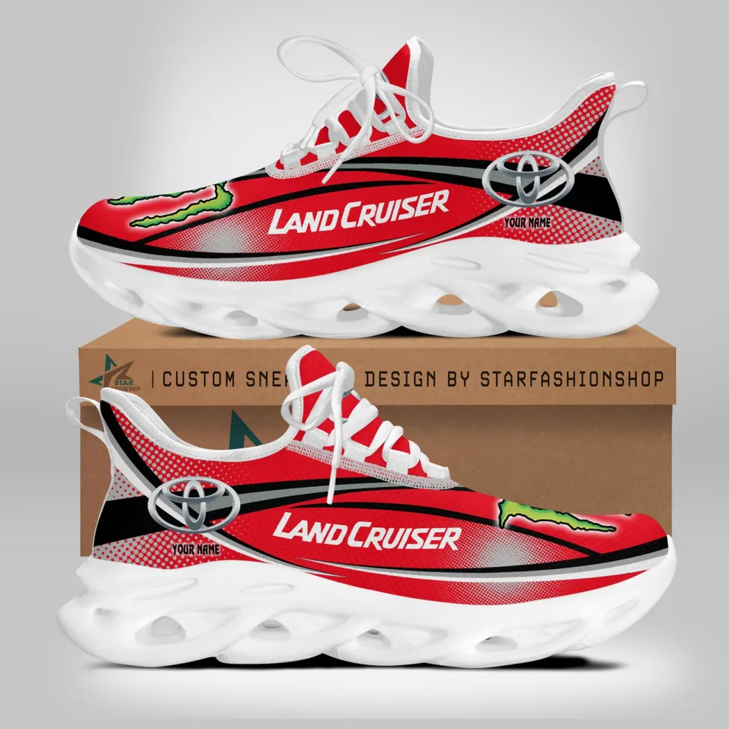SUV Fans Gift Max Soul Shoes, Sport Sneakers All Over Print For Car   Land Cruiser Owner CAR79022425129 - White
