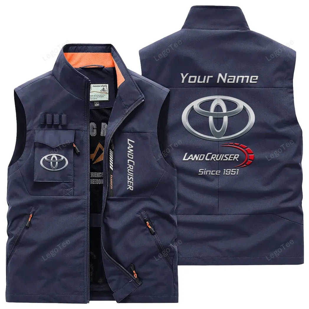 SUV Fans Gift Outdoor Sleeveless Vest, Gift For SUV Enthusiasts, Custom Name - Navy CAR131021325716-5
