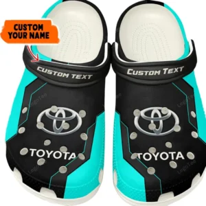 Car Fans Gift Crocs, Clogs All Over Print Gift For Car Owner, Custom Name - Cyan CAR140021225559-3