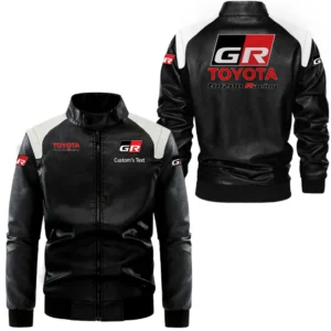 Car racing Fans Gift Leather Jacket, Black and White Leather Jacket For Car Enthusiasts CAR0801062336