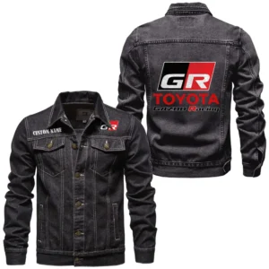 Car racing Fans Gift Denim Jacket, Denim Jacket All Over Print Gift For Car Enthusiasts CAR1901132285 - Black