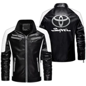 Car Fans Gift Men's PU Leather Jacket, Leather Jacket Custom Name For Auto Enthusiasts  CAR0401022317 - Black