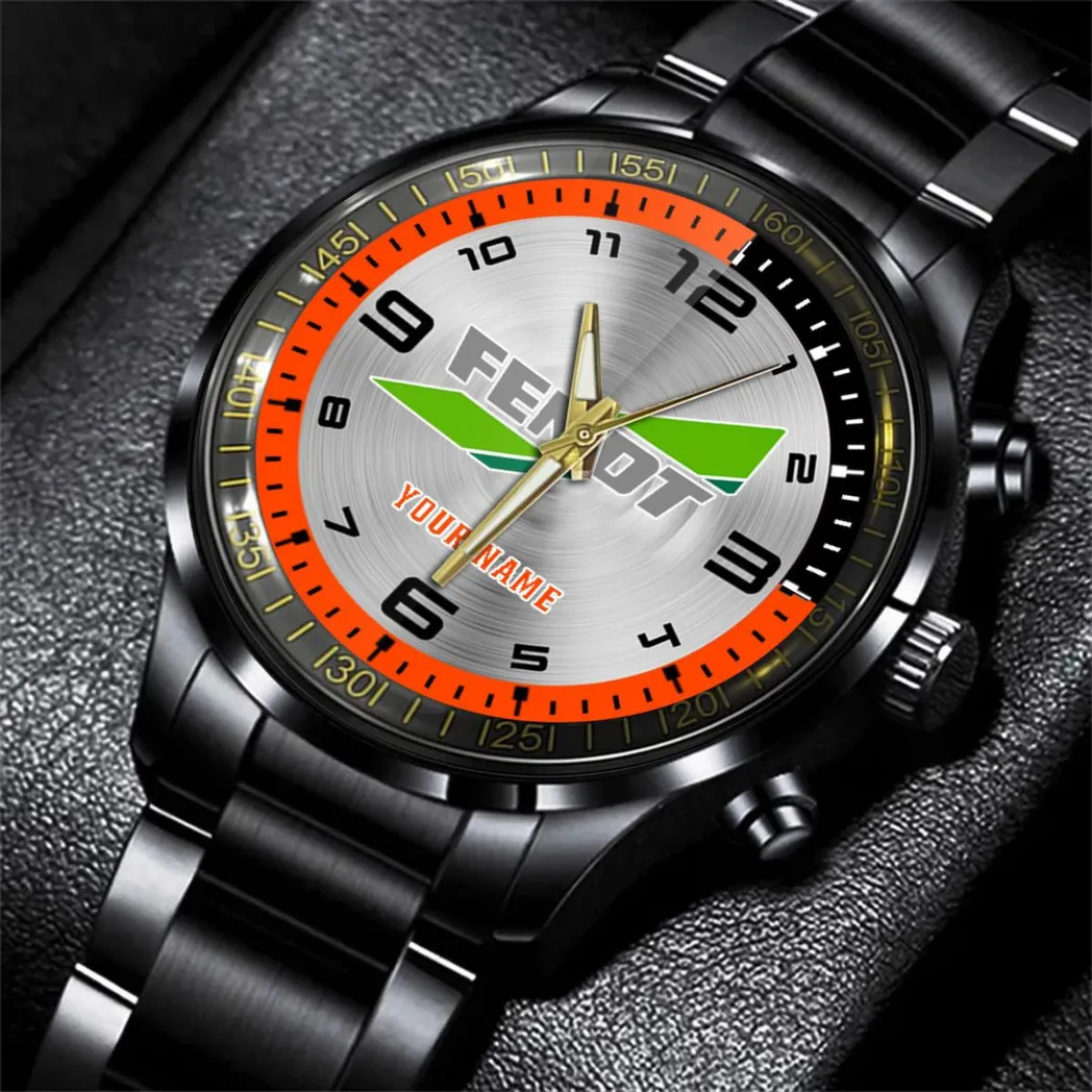 Tractor Fans Gift Stainless Steel Watch, Men Watch All Over Print Gift For Watch Tractor - Orange DCAR478282104