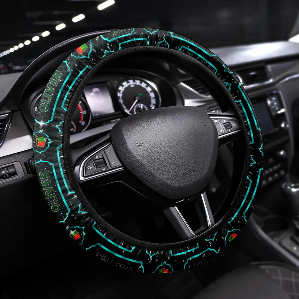 Tractor Fans Gift Steering Wheel Cover, Wheel Protector All Over Print Gift For Car Owner - Cyan CAR145021725346-3