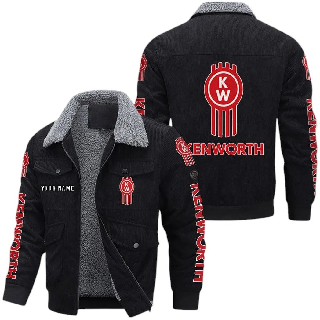 Truck Fans Gift Corduroy Jacket, Jacket All Over Print Gift For Truck Lovers CAR149022225888 - Black
