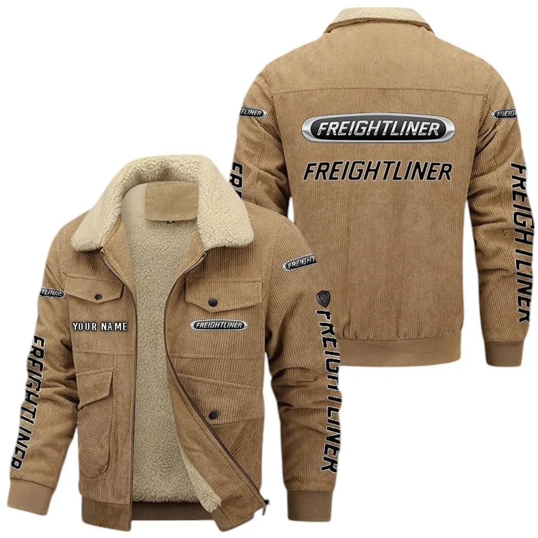 Truck Fans Gift Corduroy Jacket, Jacket All Over Print Gift For Truck Lovers CAR149022225894 - Khaki