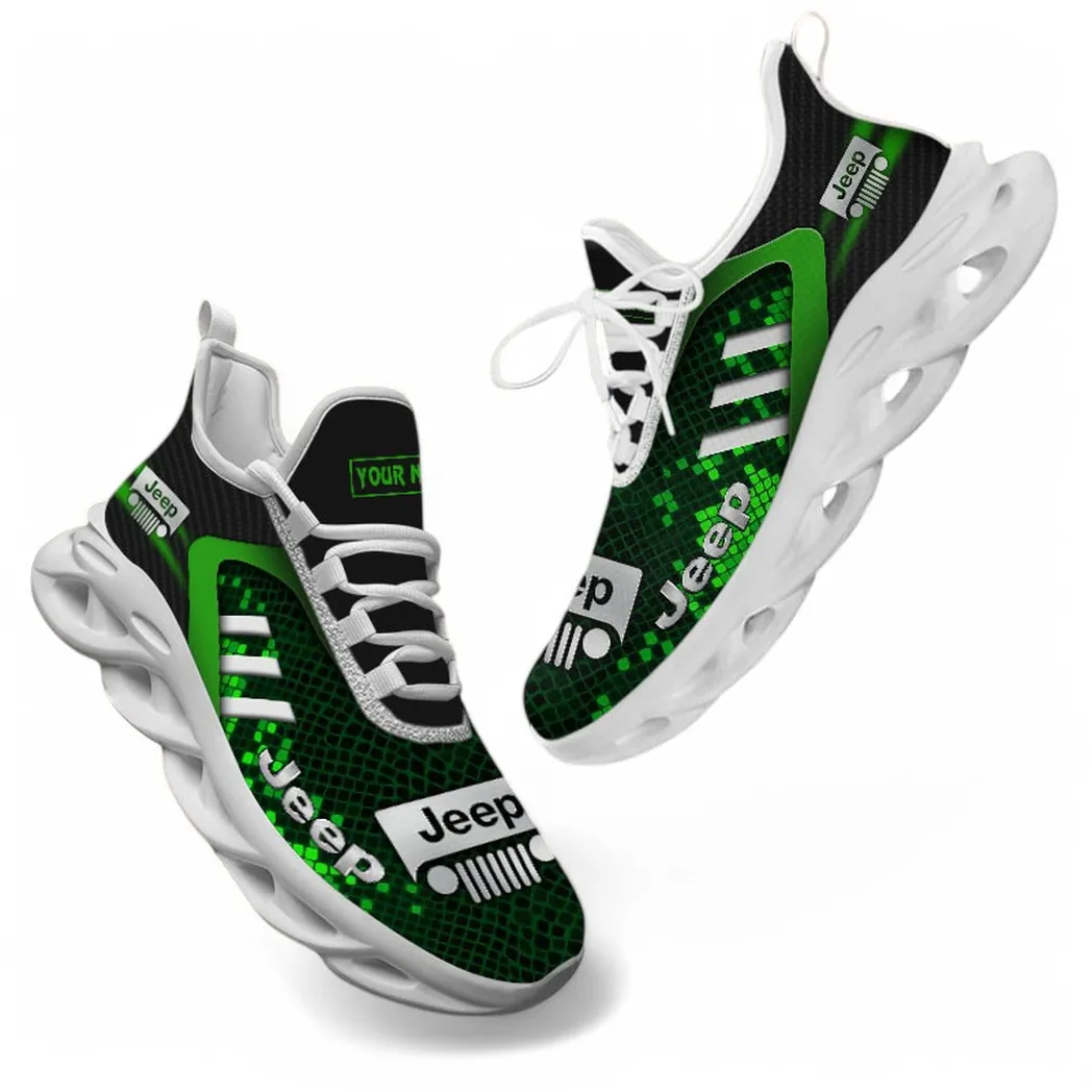 Truck Fans Gift Max Soul Shoes, Sport Sneakers All Over Print For Truck Lovers CAR304031825555 - Green