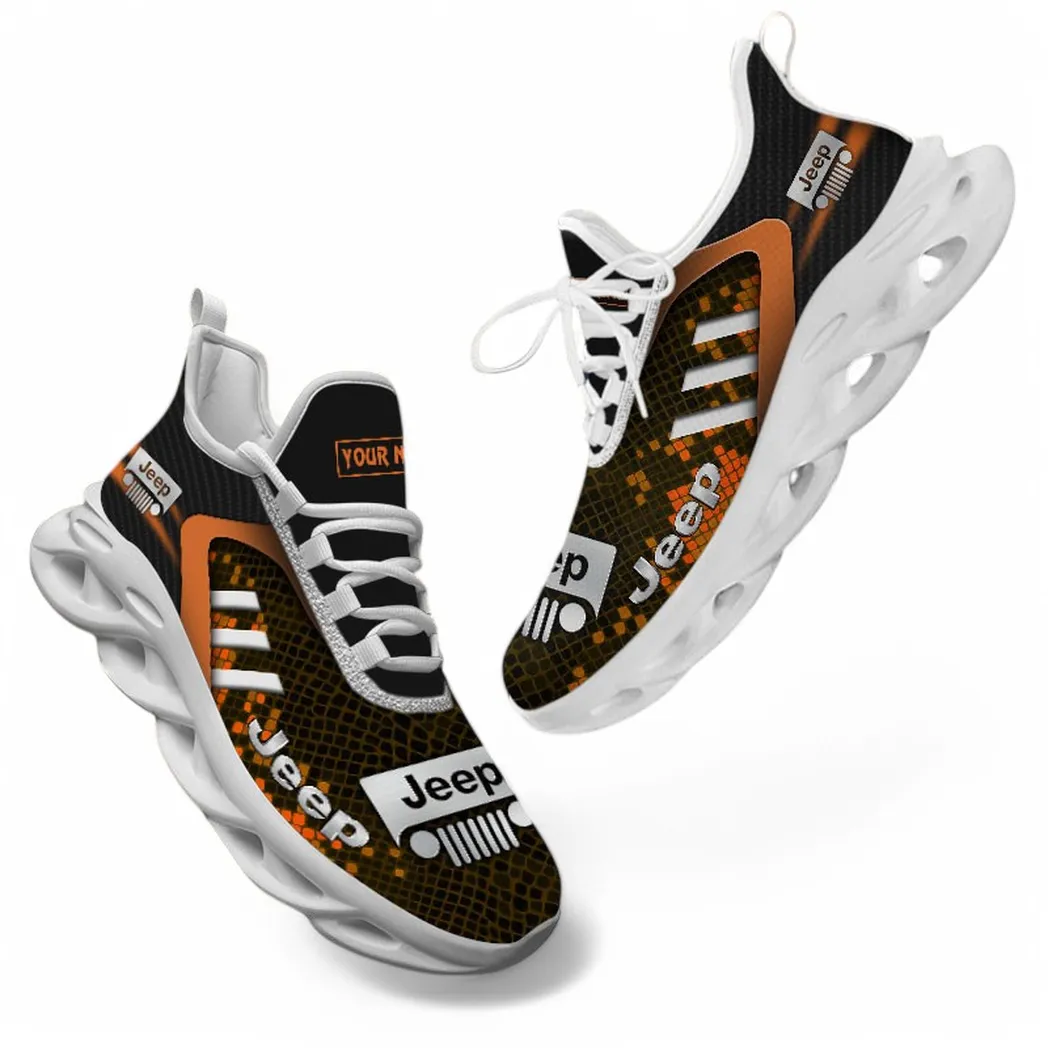 Truck Fans Gift Max Soul Shoes, Sport Sneakers All Over Print For Truck Lovers CAR304031825555 - Orange