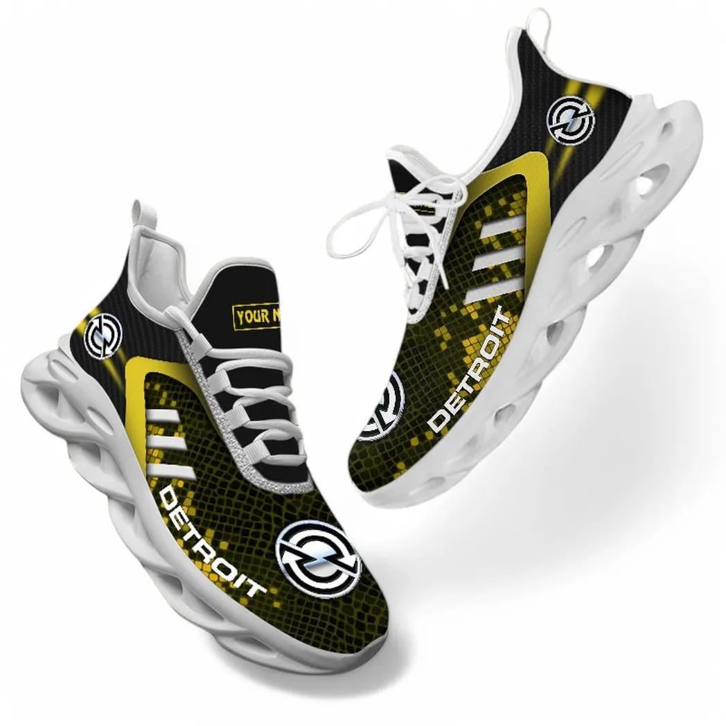 Truck Fans Gift Max Soul Shoes, Sport Sneakers All Over Print For Truck Lovers CAR304031825569 - Yellow