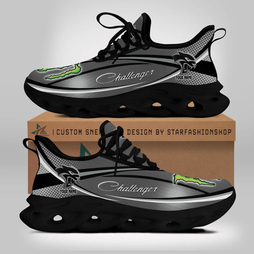 Truck Fans Gift Max Soul Shoes, Sport Sneakers All Over Print For Truck Owner CAR79022425039 - Black
