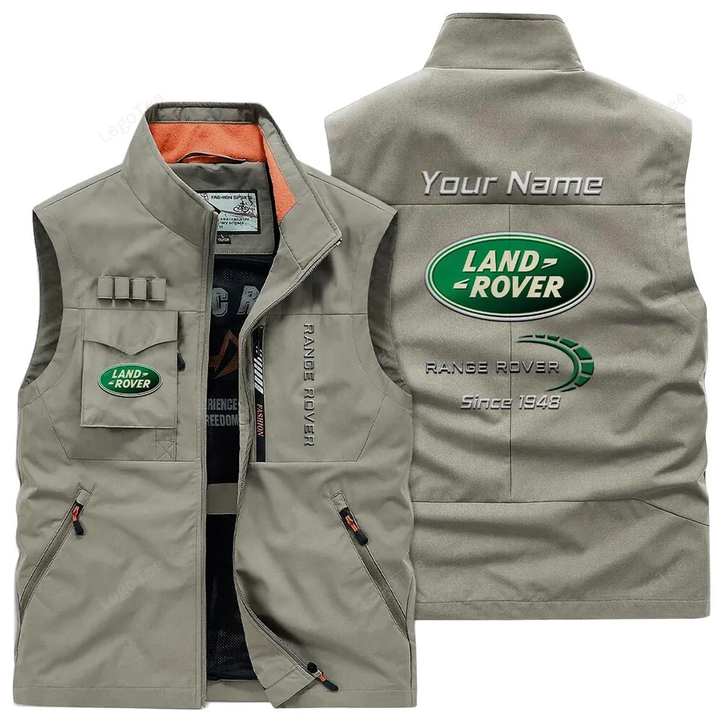Truck Fans Gift Outdoor Sleeveless Vest, Gift For Truck Enthusiasts, Custom Name - Khaki CAR131021325718-4