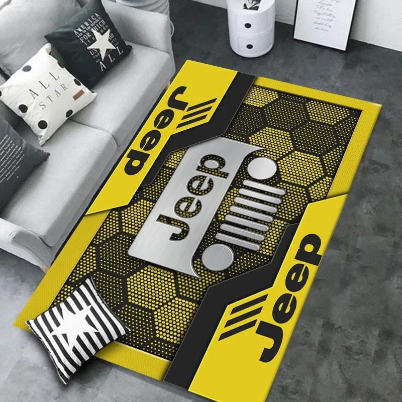 Truck Fans Gift Rug, Carpet All Over Print Gift For Car Owner CAR301032940 - Yellow