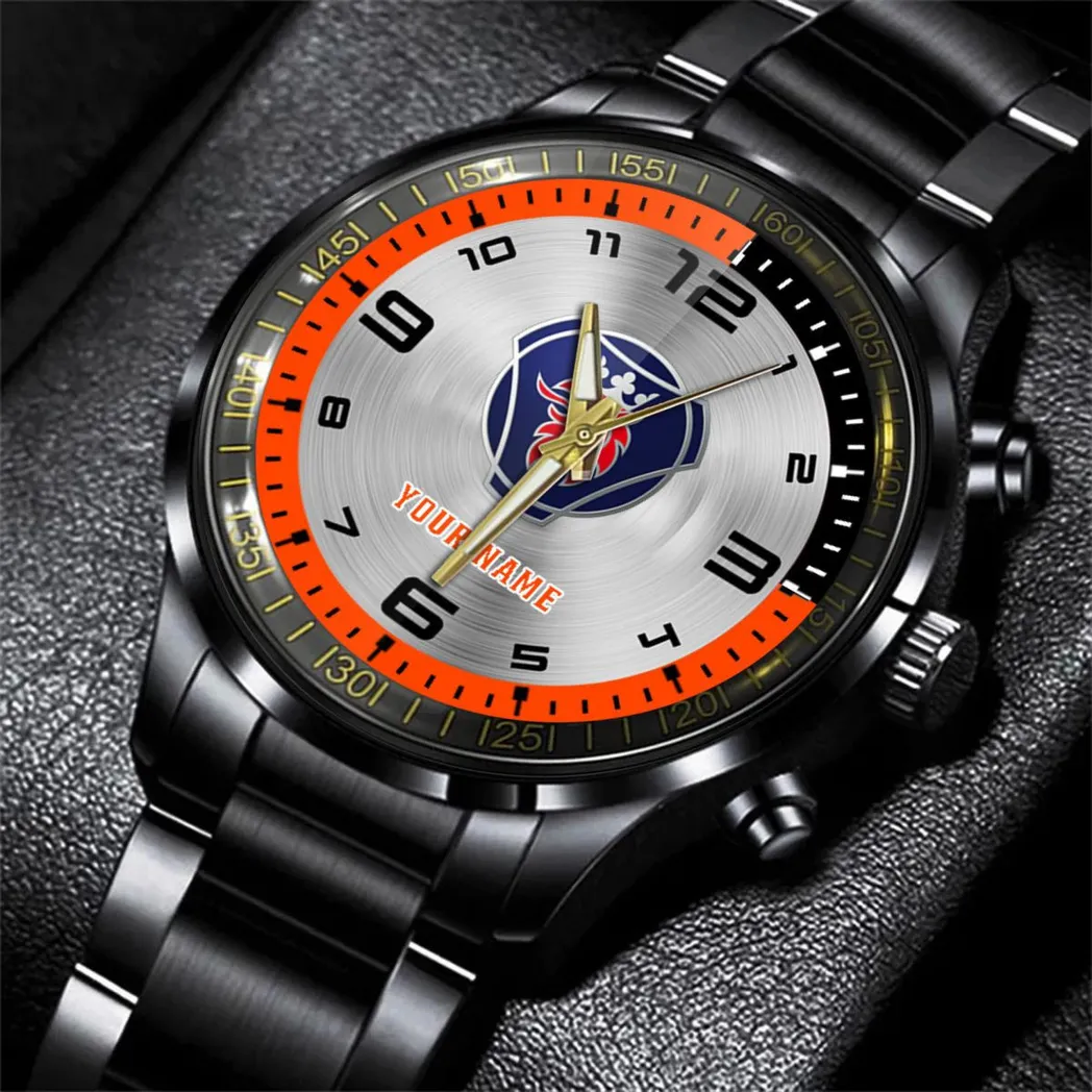 Truck Fans Gift Stainless Steel Watch, Men Watch All Over Print Gift For Watch Truck - Orange DCAR478282069