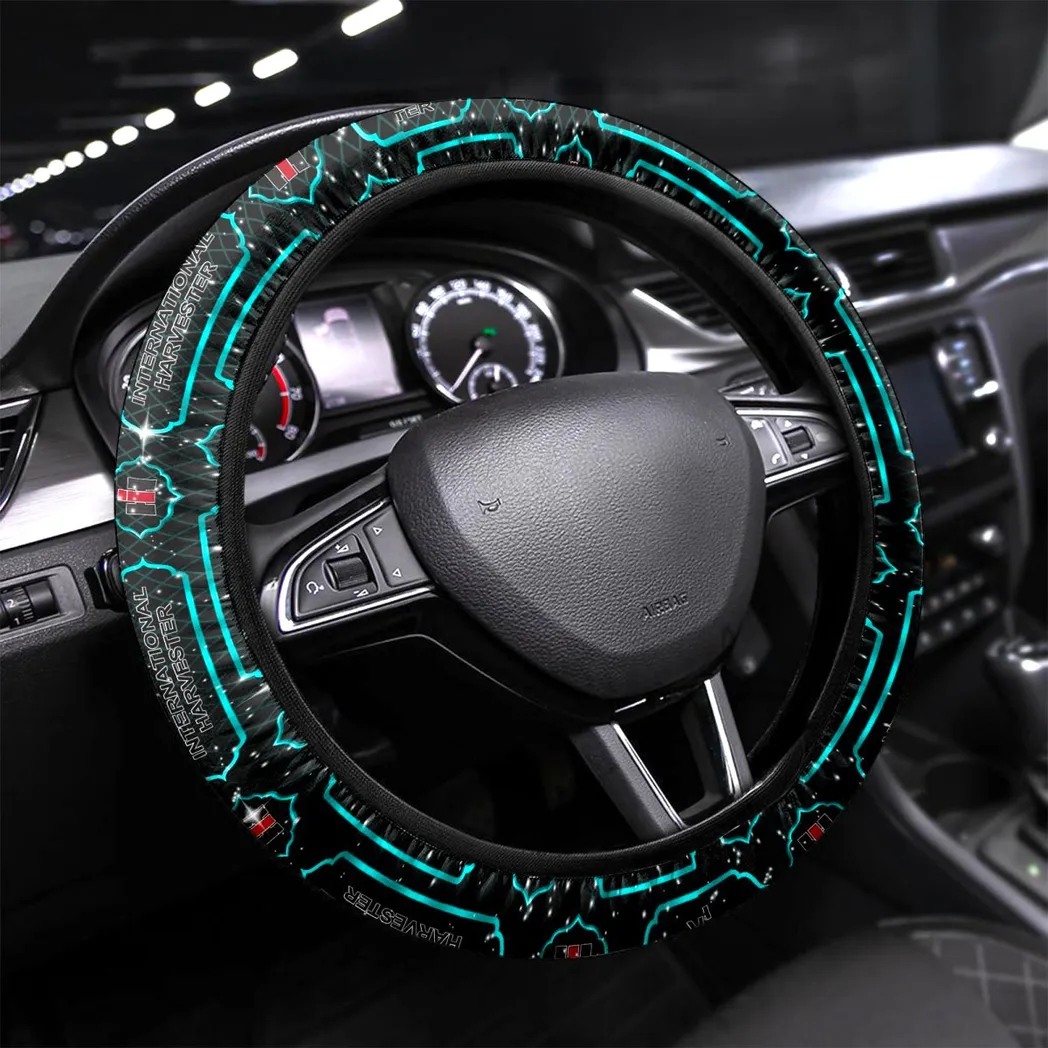 Truck Fans Gift Steering Wheel Cover, Wheel Protector All Over Print Gift For Car Owner - Cyan CAR145021725333-3