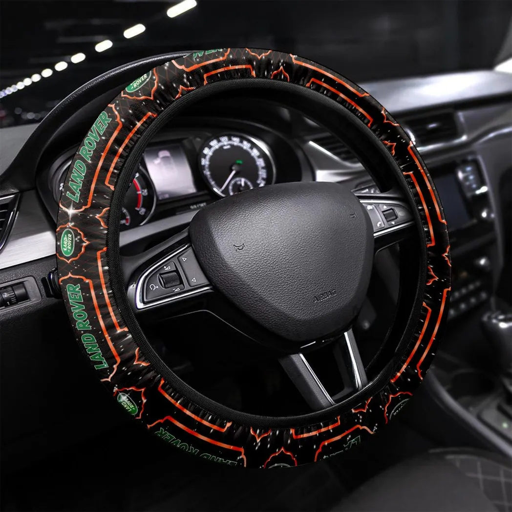 Truck Fans Gift Steering Wheel Cover, Wheel Protector All Over Print Gift For Car Owner - Orange CAR55021425248