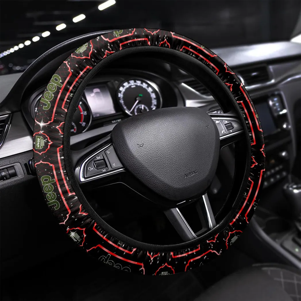 Truck Fans Gift Steering Wheel Cover, Wheel Protector All Over Print Gift For Car Owner - Red CAR55021425289
