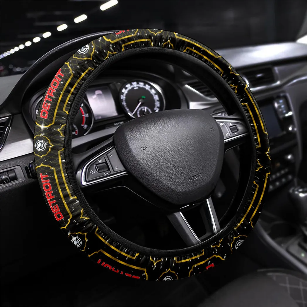 Truck Fans Gift Steering Wheel Cover, Wheel Protector All Over Print Gift For Car Owner - Yellow CAR145021725342-8