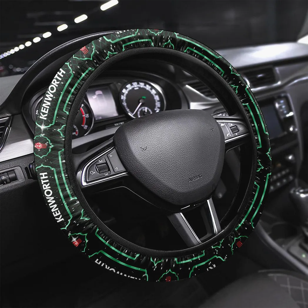 Truck Fans Gift Steering Wheel Cover, Wheel Protector All Over Print Gift For Car Owner, Gift For Truck Fan CAR146021725000 - Green