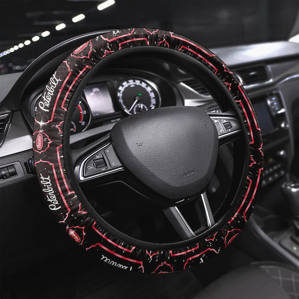 Truck Fans Gift Steering Wheel Cover, Wheel Protector All Over Print Gift For Car Owner, Gift For Truck Fan CAR146021725002 - Red