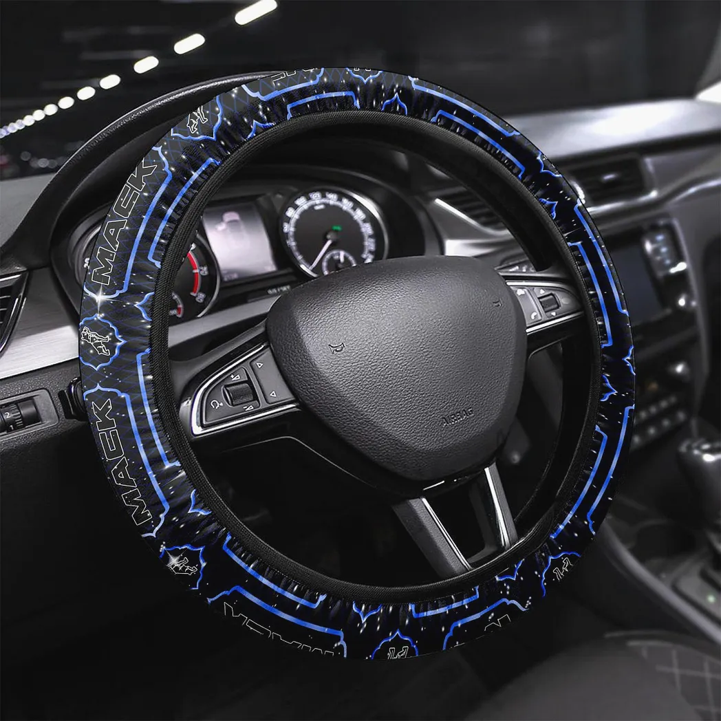 Truck Fans Gift Steering Wheel Cover, Wheel Protector All Over Print Gift For Car Owner, Gift For Truck Fan CAR146021725004 - Blue