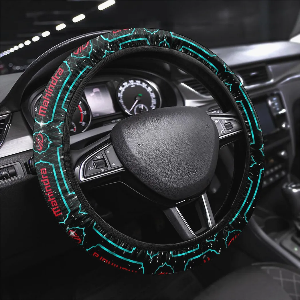 Truck Fans Gift Steering Wheel Cover, Wheel Protector All Over Print Gift For Car Owner, Gift For Truck Fan CAR146021725011 - Cyan