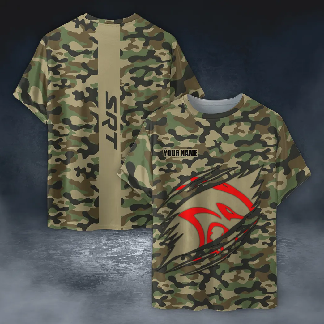 Truck Fans Gift T-Shirt, Shirt Camo Style Gift For Car Enthusiasts, Custom Name CAR210040825699