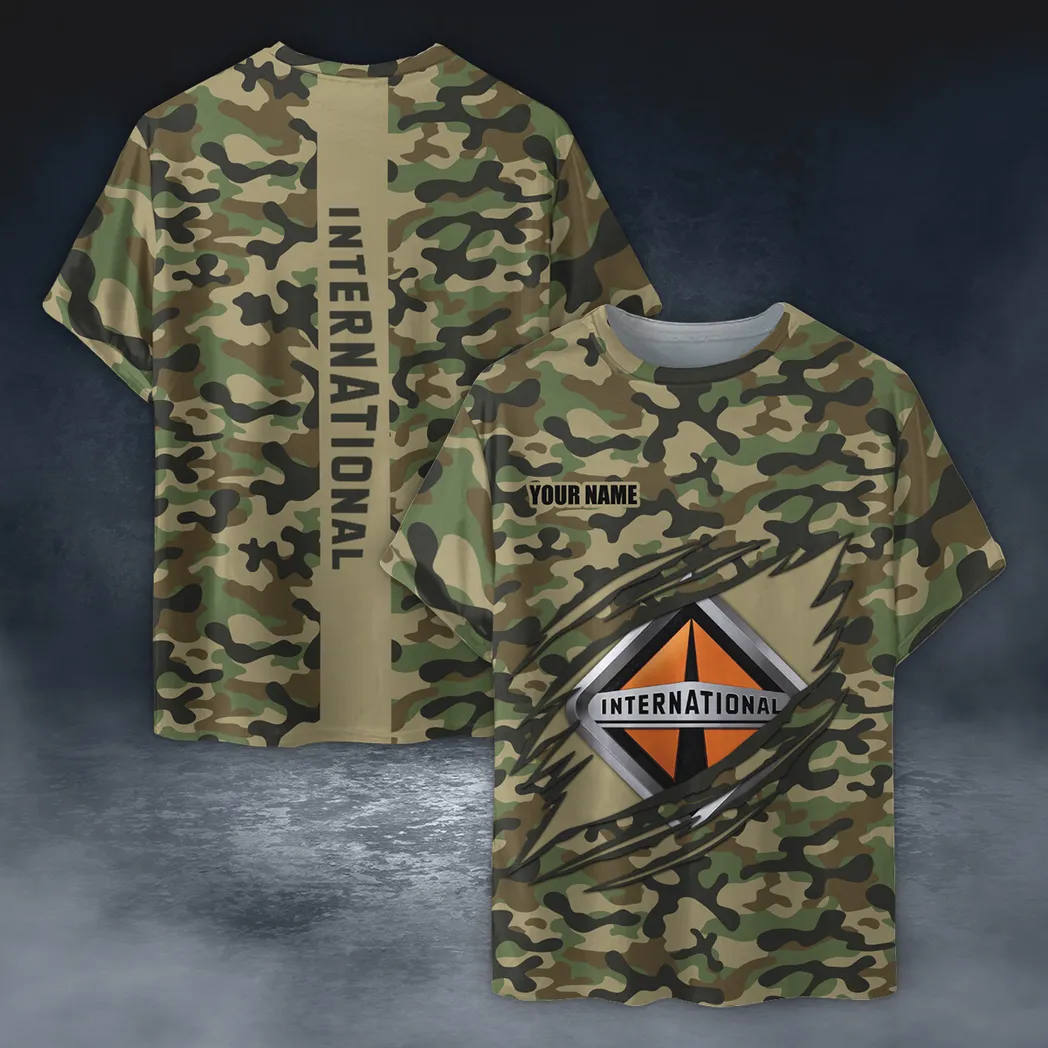 Truck Fans Gift T-Shirt, Shirt Camo Style Gift For Car Enthusiasts, Custom Name CAR210040825709