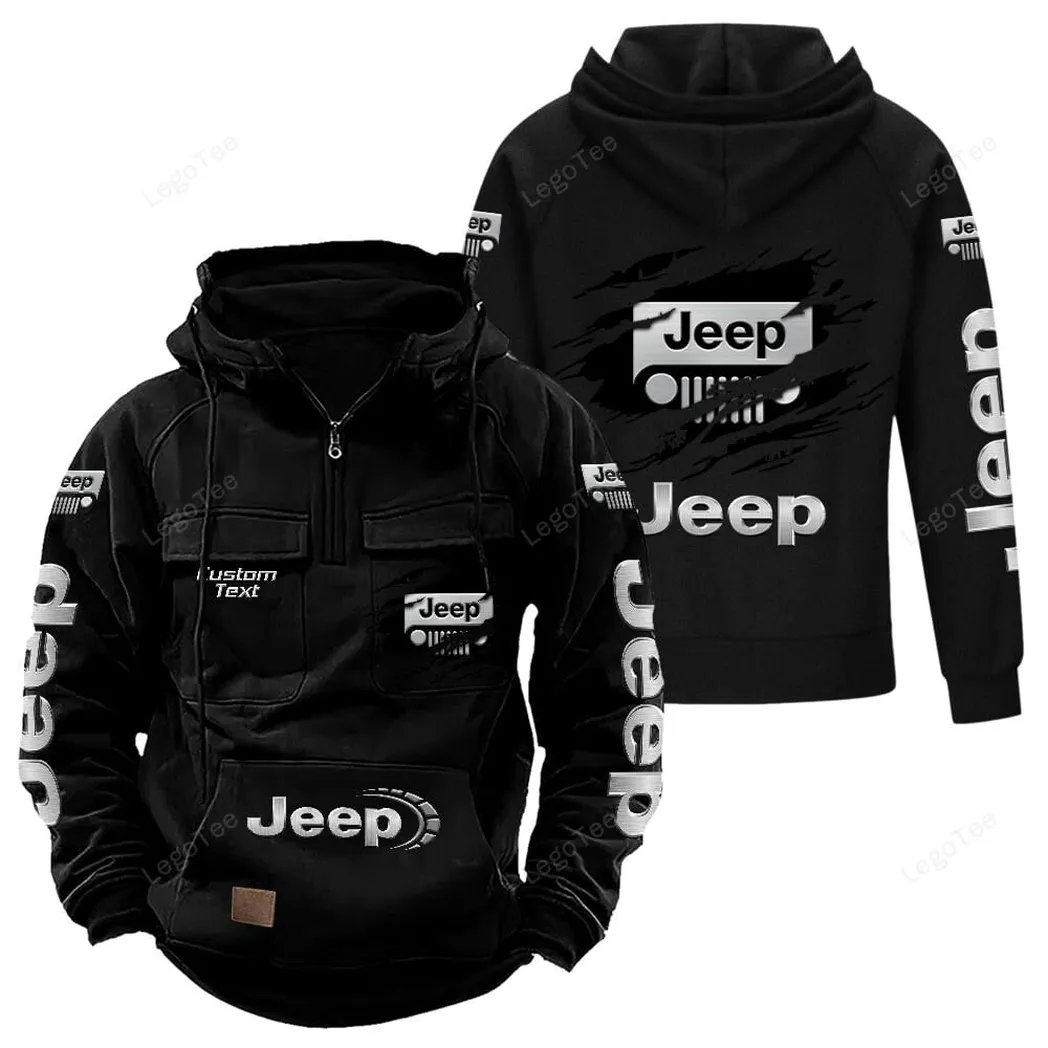 Truck Fans Gift Tactical Quarter Zip Hoodie, Hoodie All Over Print For Truck Lovers - Black CAR122021425014-2