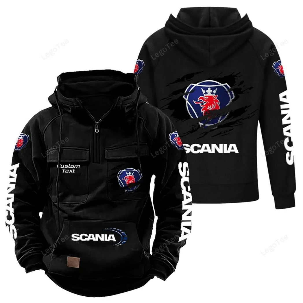 Truck Fans Gift Tactical Quarter Zip Hoodie, Hoodie All Over Print For Truck Lovers - Black CAR122021425029-2