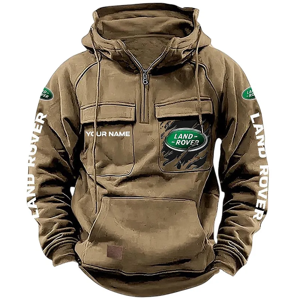 Truck Fans Gift Tactical Quarter Zip Hoodie, Hoodie All Over Print For Truck Lovers CAR164022425178 - Khaki