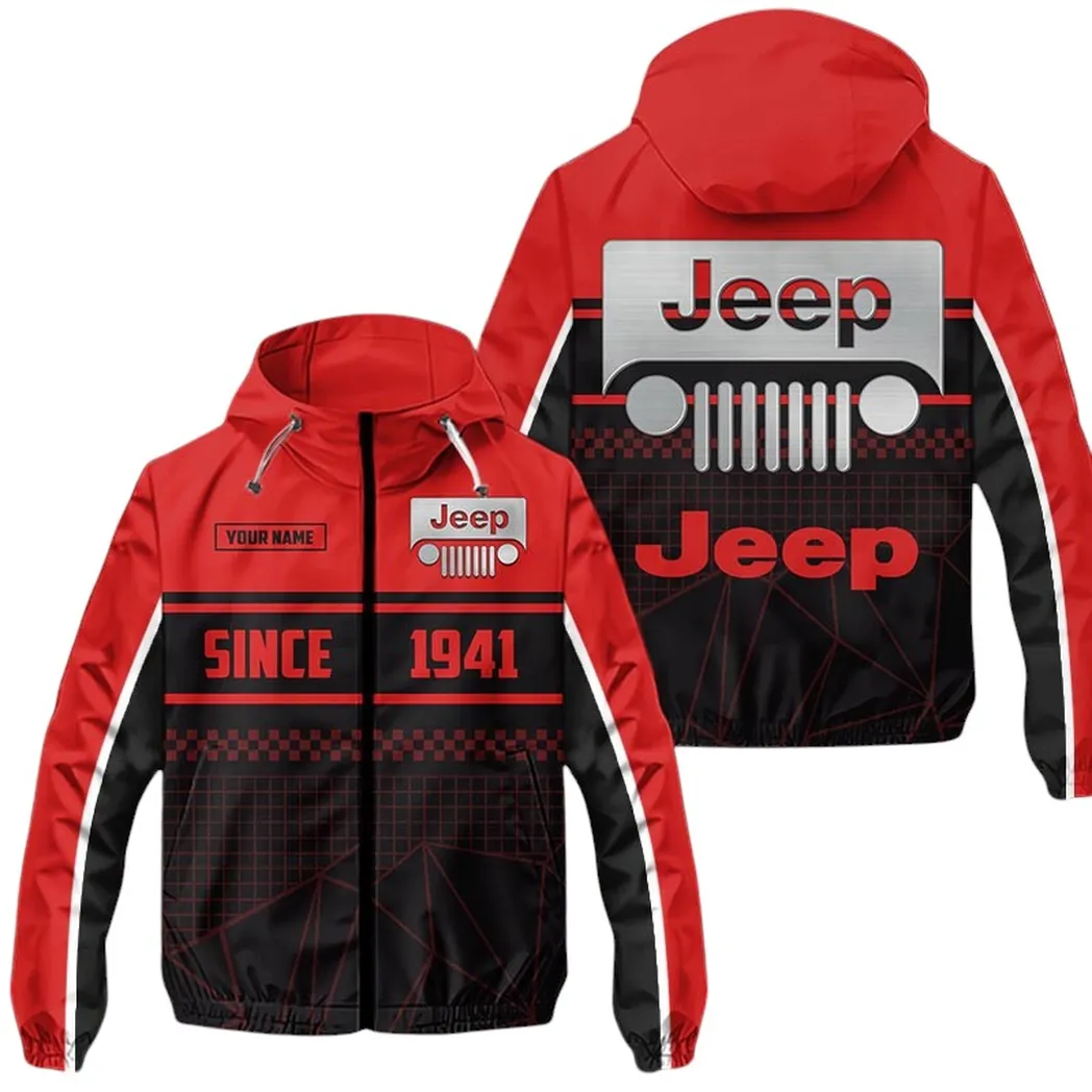 Truck Fans Gift Windbreaker Jacket, Jacket All Over Print For Truck Fan CAR305031825233 - Red