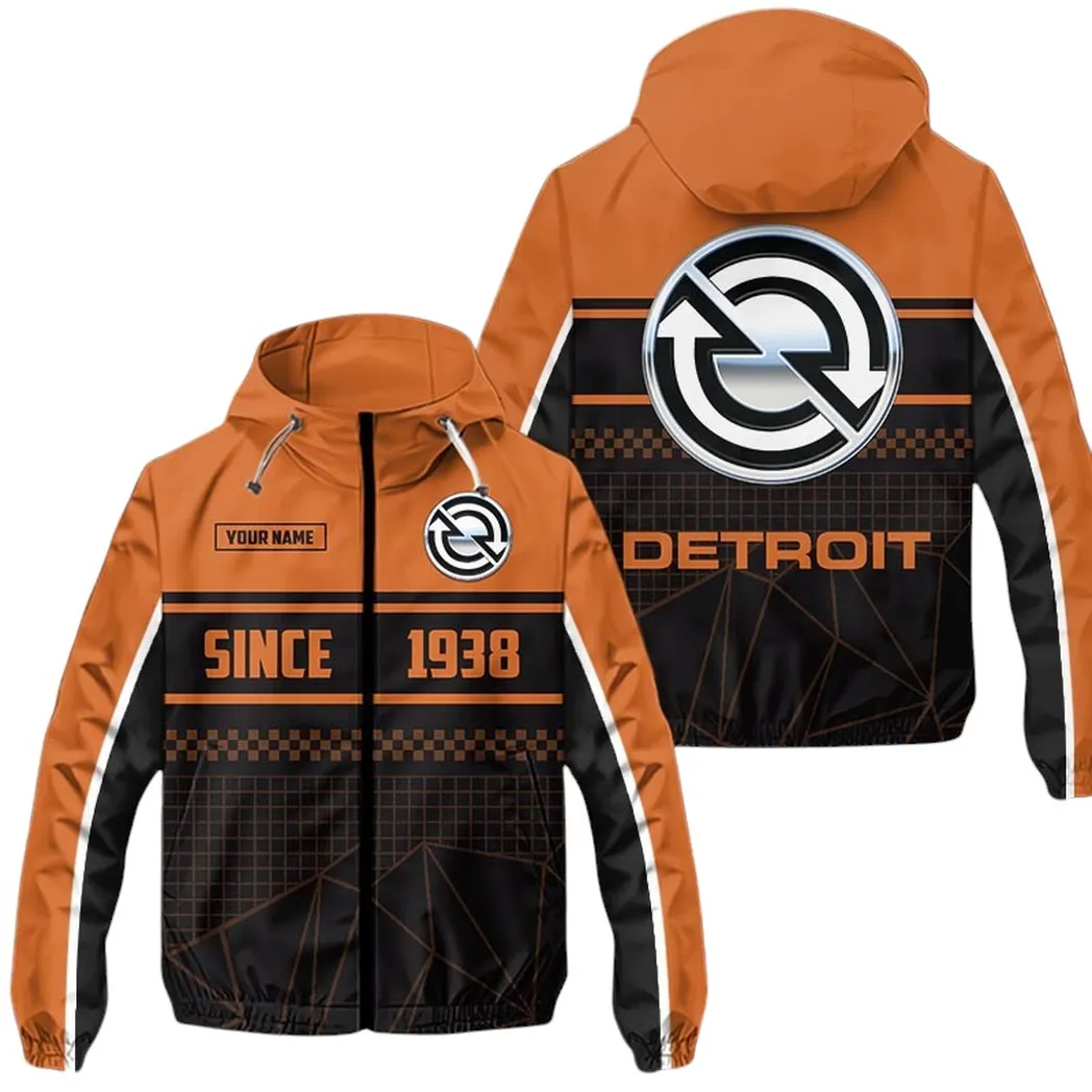 Truck Fans Gift Windbreaker Jacket, Jacket All Over Print For Truck Fan CAR305031825239 - Orange