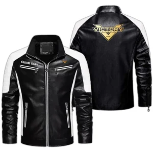 Car Fans Gift Men's PU Leather Jacket, Leather Jacket Custom Name For Auto Enthusiasts  CAR0401022333 - Black